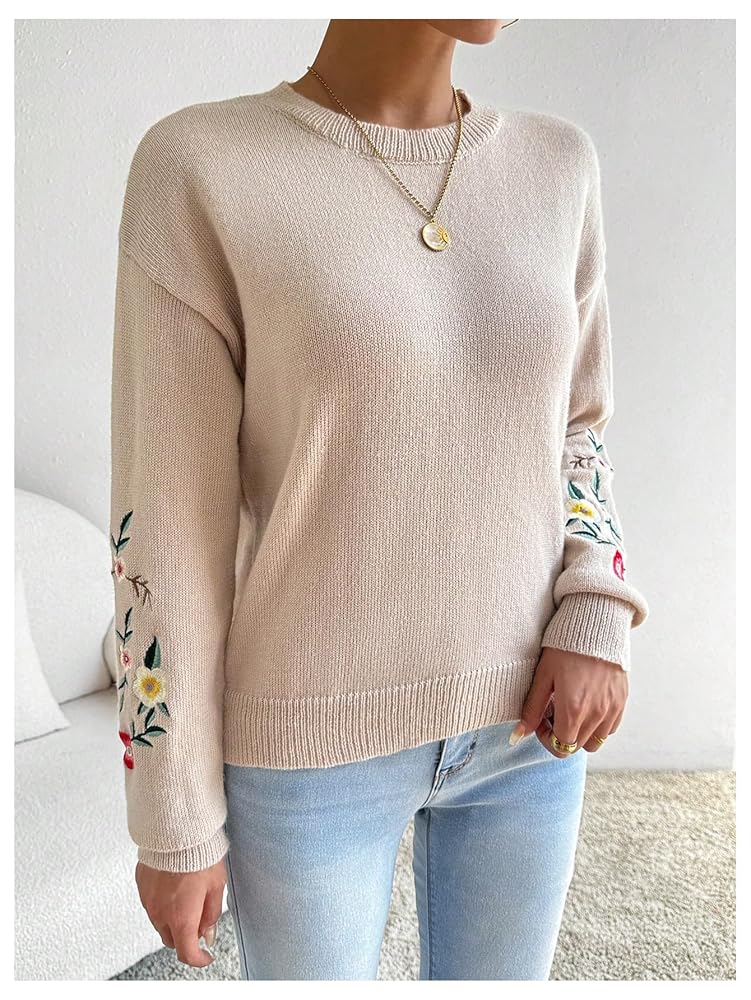 トップス knuthmarfembroidery sheer Uneck pullover 81qbGJnRLoL._AC_SY350_QL65_.jpg